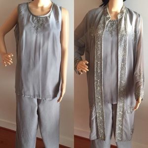 NWOT 3-Piece Suit with Sequined Duster